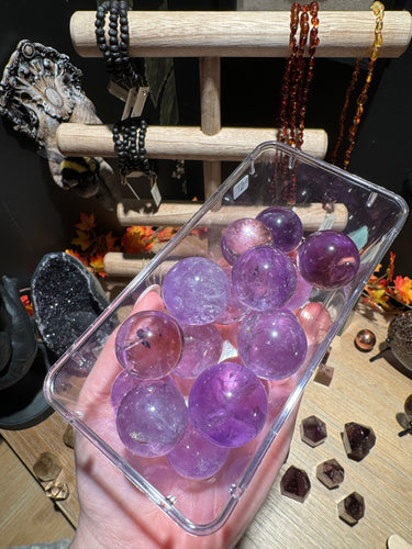 The Consecrated Crystal Crystals, Stones, Minerals 30g Amethyst Spheres