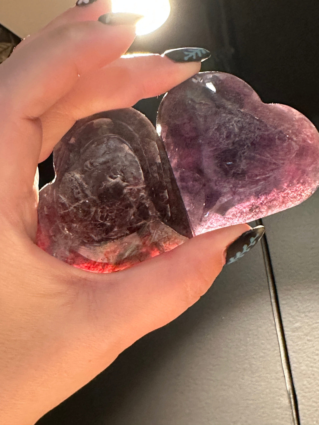 The Consecrated Crystal Crystals, Stones, Minerals 60 Gem Lepidolite Hearts