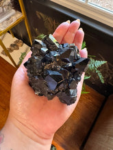 Load image into Gallery viewer, The Consecrated Crystal Crystals, Stones, Minerals A Black Tourmaline, Smoky, Hyalite Opal Clusters
