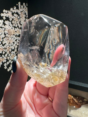 The Consecrated Crystal Crystals, Stones, Minerals A Clear and Smoky Quartz Freeforms