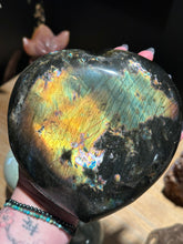 Load image into Gallery viewer, The Consecrated Crystal Crystals, Stones, Minerals A Dark Labradorite Puffy Hearts
