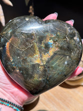 Load image into Gallery viewer, The Consecrated Crystal Crystals, Stones, Minerals B Dark Labradorite Puffy Hearts
