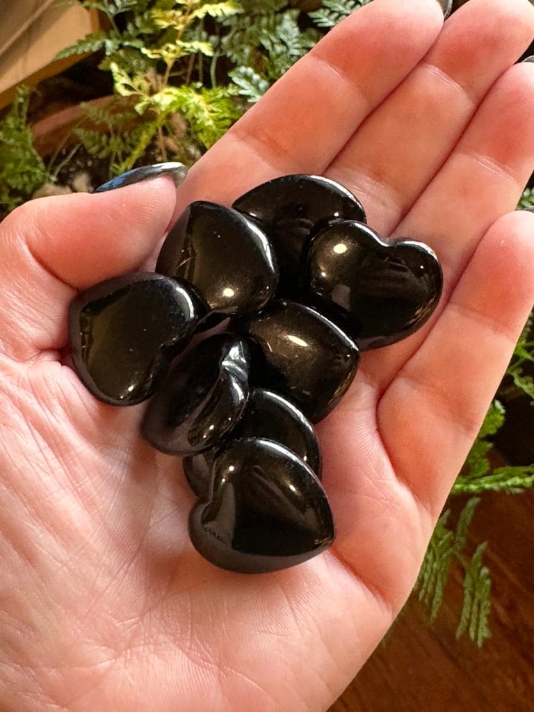 The Consecrated Crystal Crystals, Stones, Minerals Black Obsidian Mini Hearts