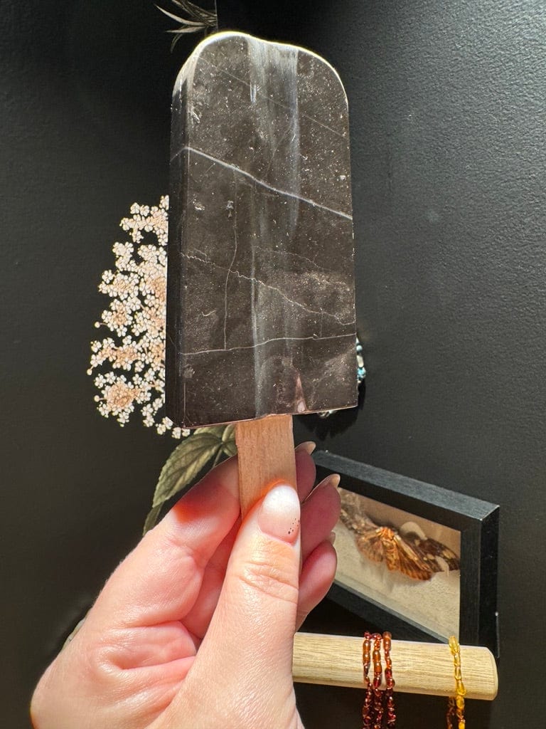 The Consecrated Crystal Crystals, Stones, Minerals Grey Marble (fudgecicle) Calcite and Marble Popcicles