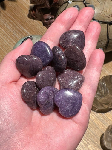 The Consecrated Crystal Crystals, Stones, Minerals Lepidolite Mini Hearts