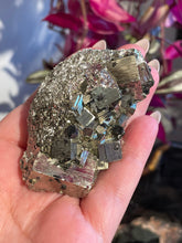 Load image into Gallery viewer, The Consecrated Crystal Crystals, Stones, Minerals A w/sphalerite Peruvian Pyrite Cluster and Skulls
