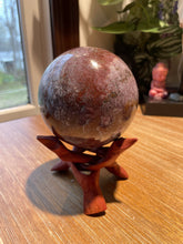 Load image into Gallery viewer, The Consecrated Crystal Crystals, Stones, Minerals Carved Wooden Sphere Holders
