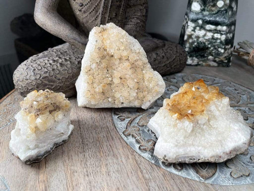 BlessedEstuary Crystals, Stones, Minerals Citrine Clusters
