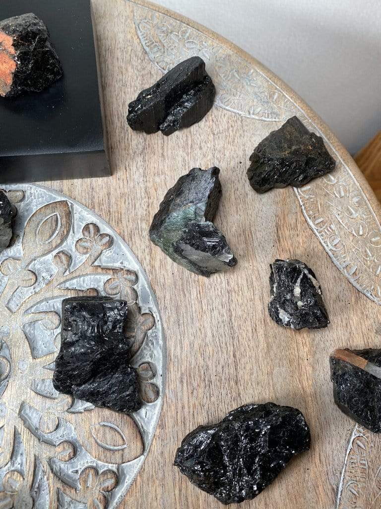 BlessedEstuary Crystals, Stones, Minerals Medium Black Tourmaline Rough Chunk