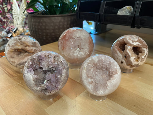 The Consecrated Crystal Crystals, Stones, Minerals Pink Amethyst Spheres