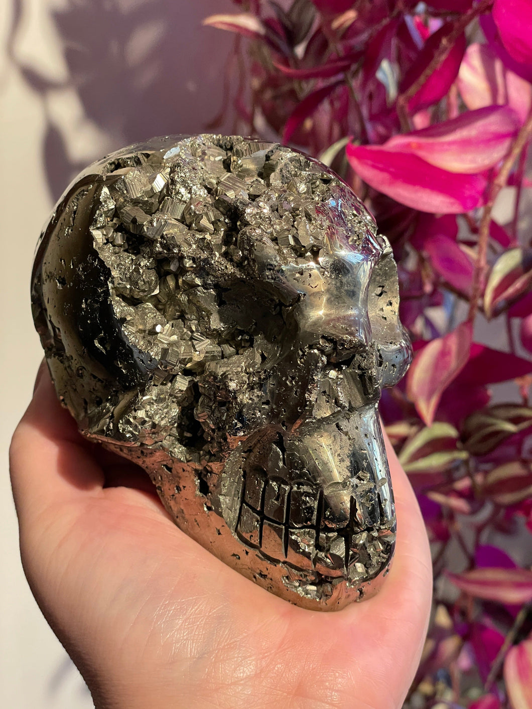 The Consecrated Crystal Crystals, Stones, Minerals SKULL B Peruvian Pyrite Cluster and Skulls