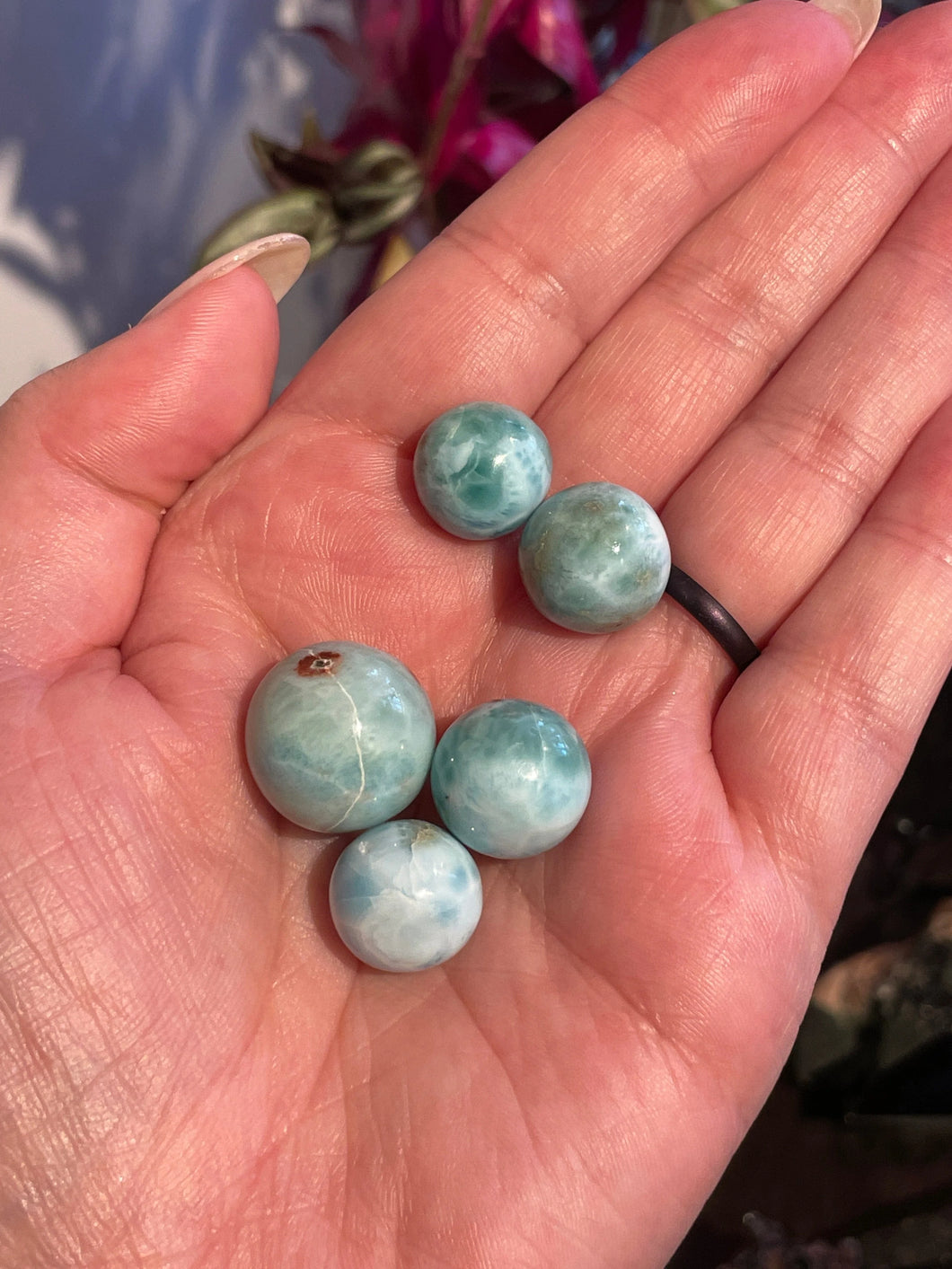 The Consecrated Crystal Crystals, Stones, Minerals Sm Larimar Mini Spheres