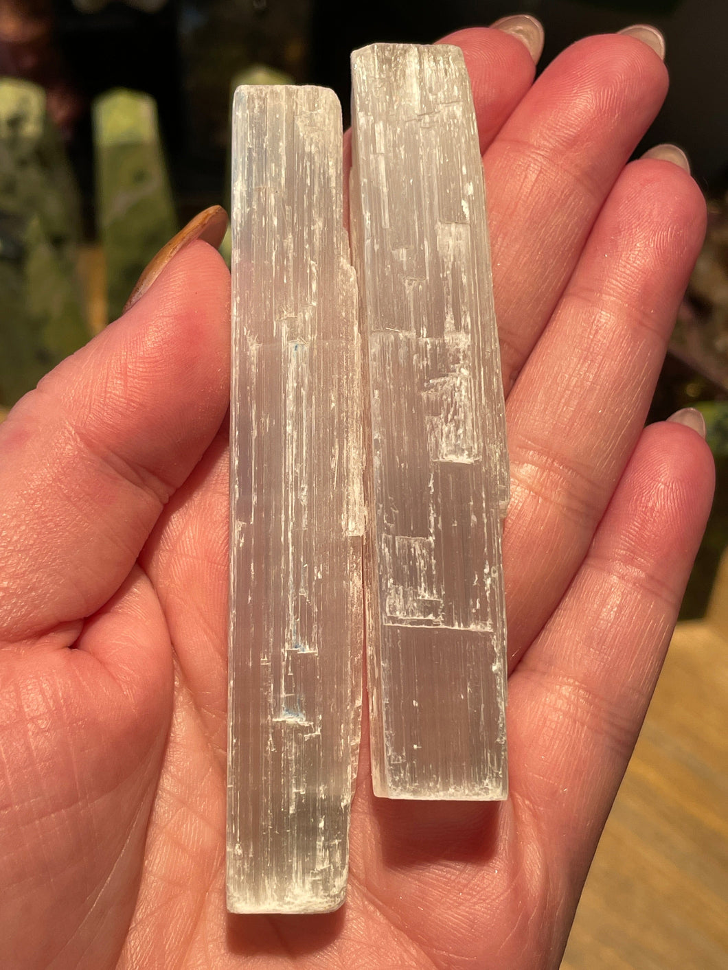 The Consecrated Crystal Selenite (Satin Spar)Wands 3-4 inches